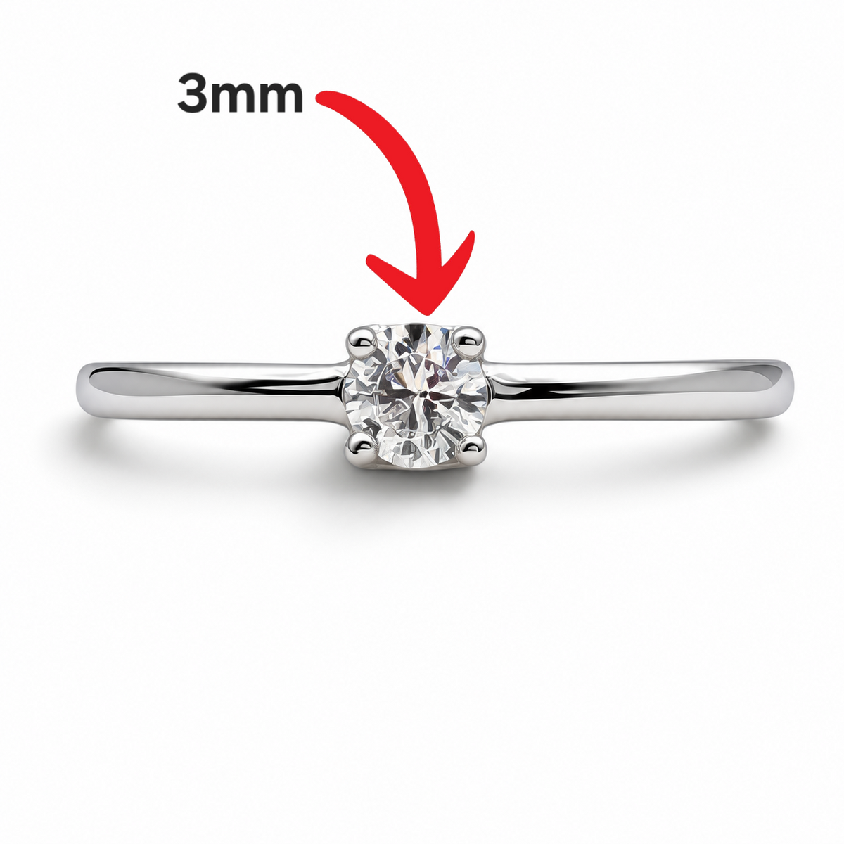 Anillo Zirconia Chica Plata Ley 925