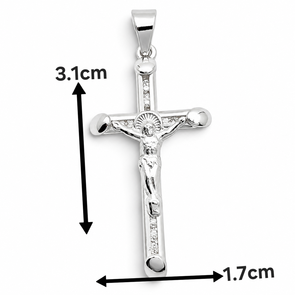 Dije Zirconia Cruz Plata Ley 925
