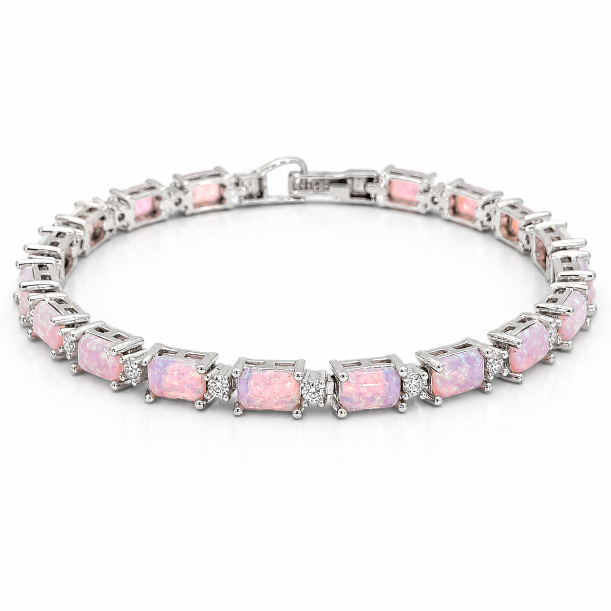 Pulsera Opalo Rosa Cuadro