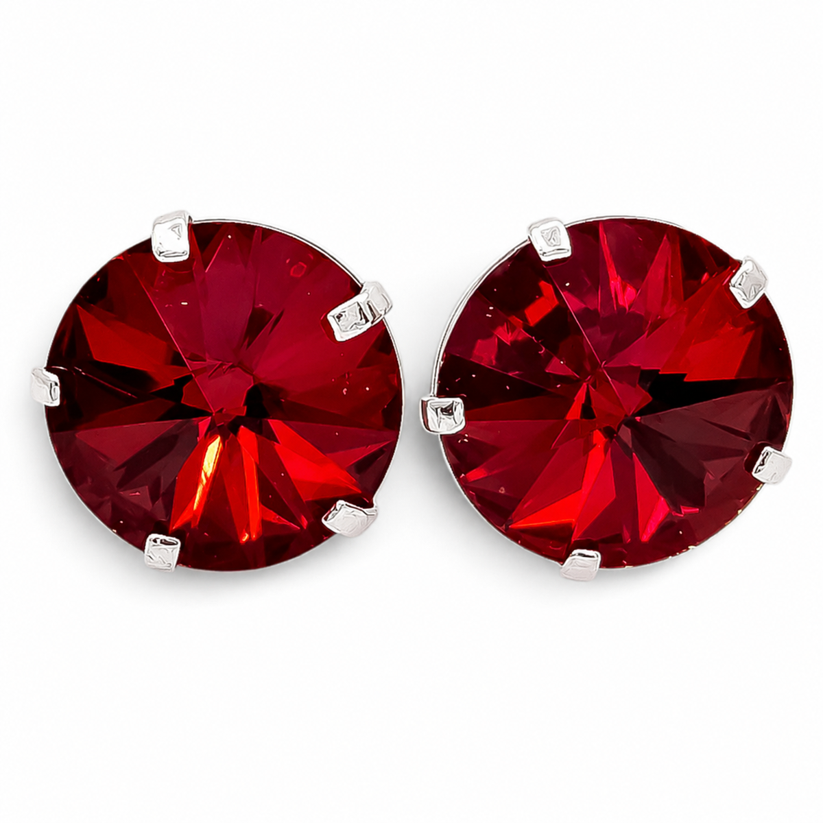 Broquel Rojo Grande Plata Ley 925