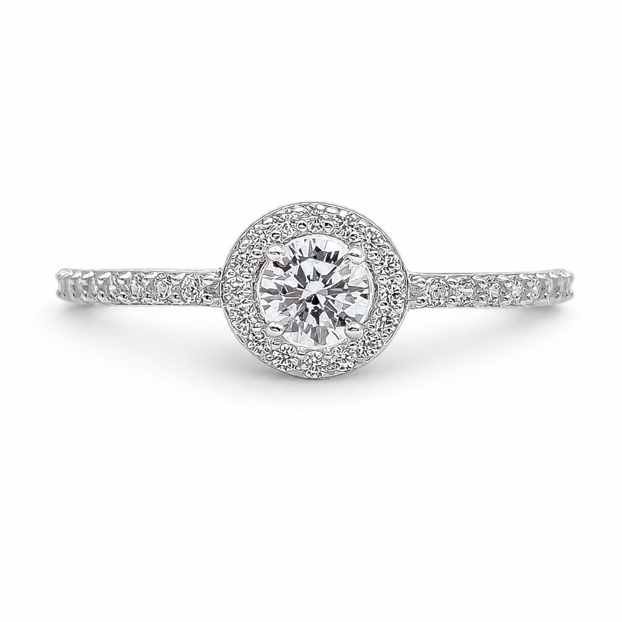 Anillo Zirconia Blanca Plata Ley 925