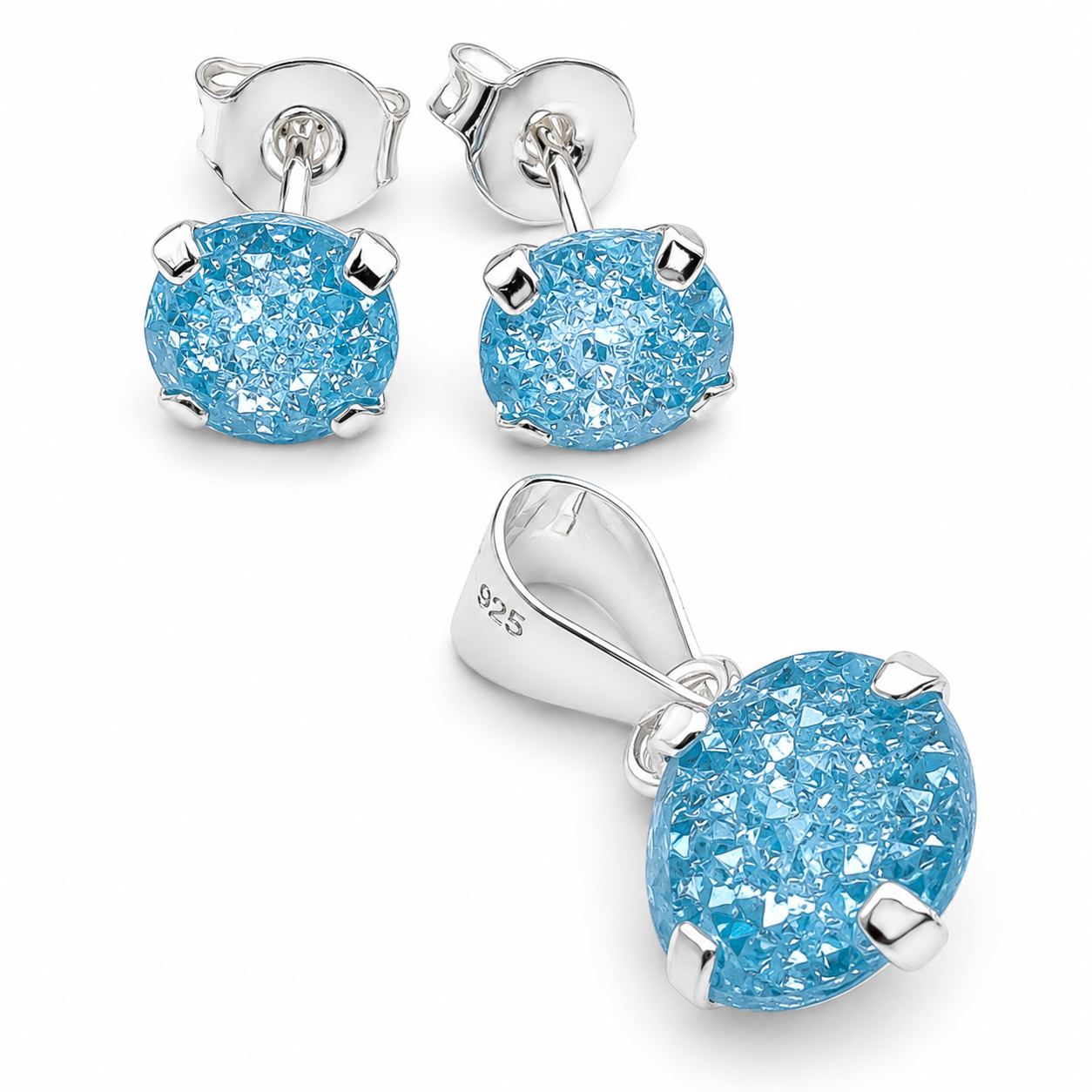 Set Aqua Plata Ley 925