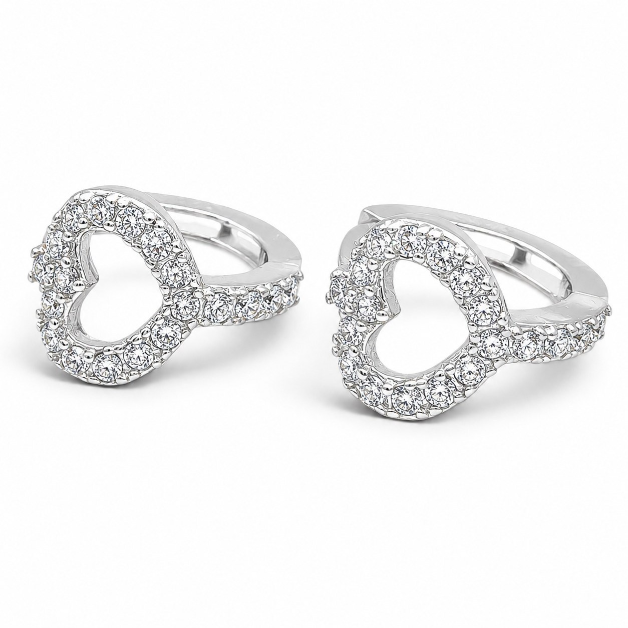 Hugguies Corazon Zirconia Plata Ley 925
