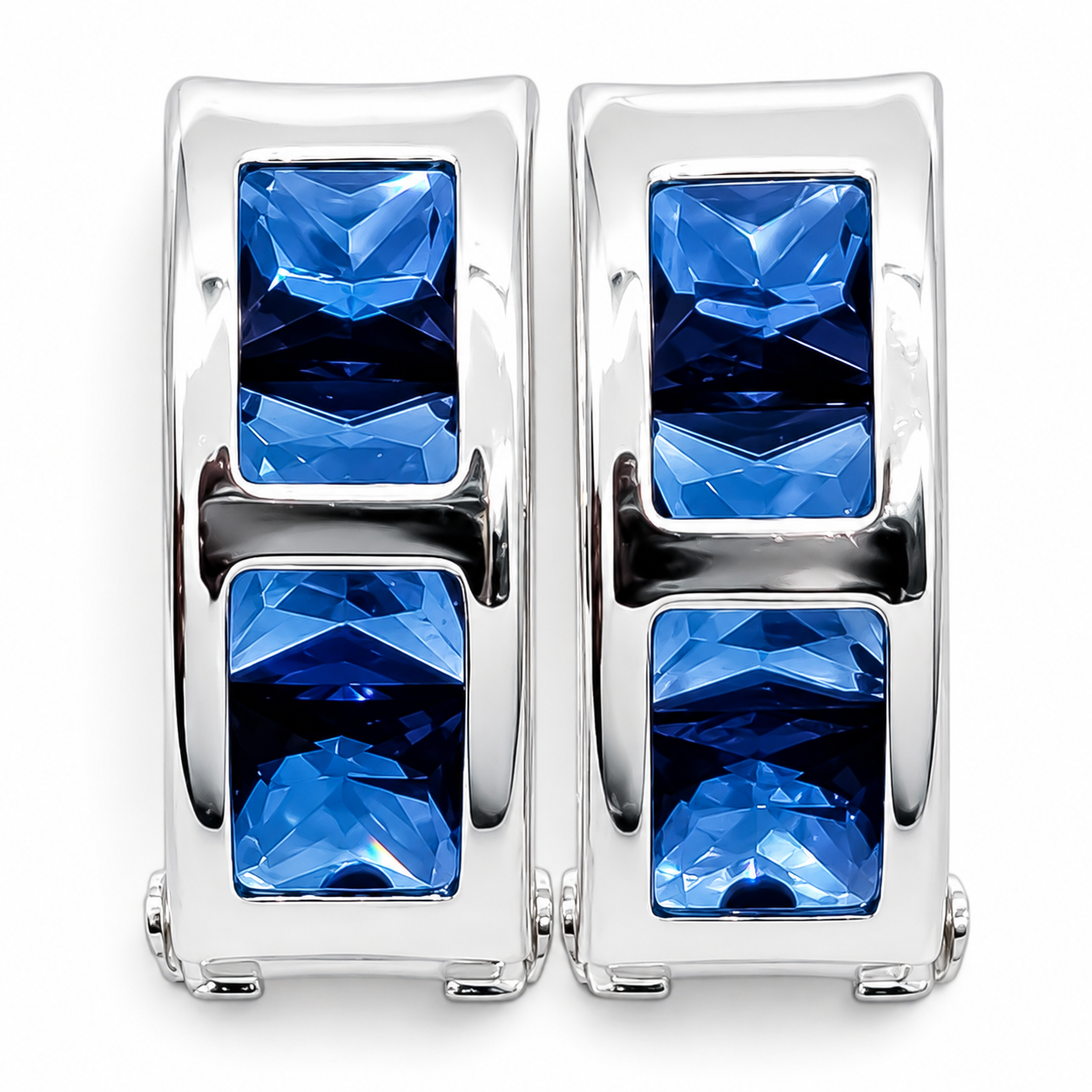 Hugguies Zirconia Azul Plata Ley 925