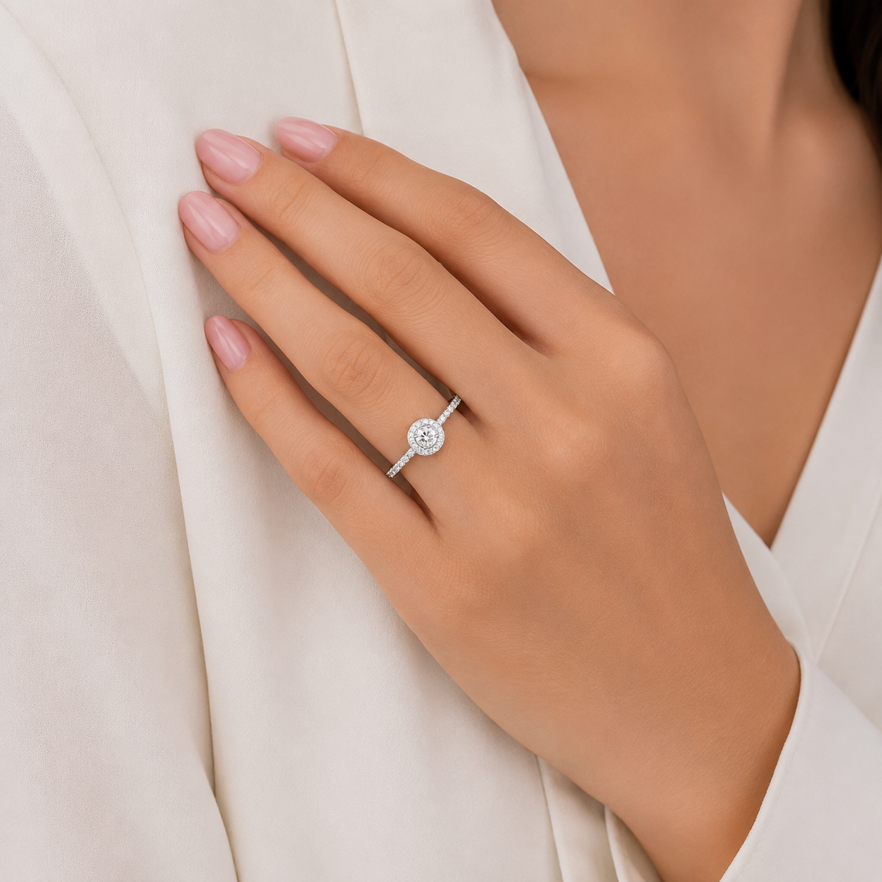 Anillo Zirconia Blanca Plata Ley 925