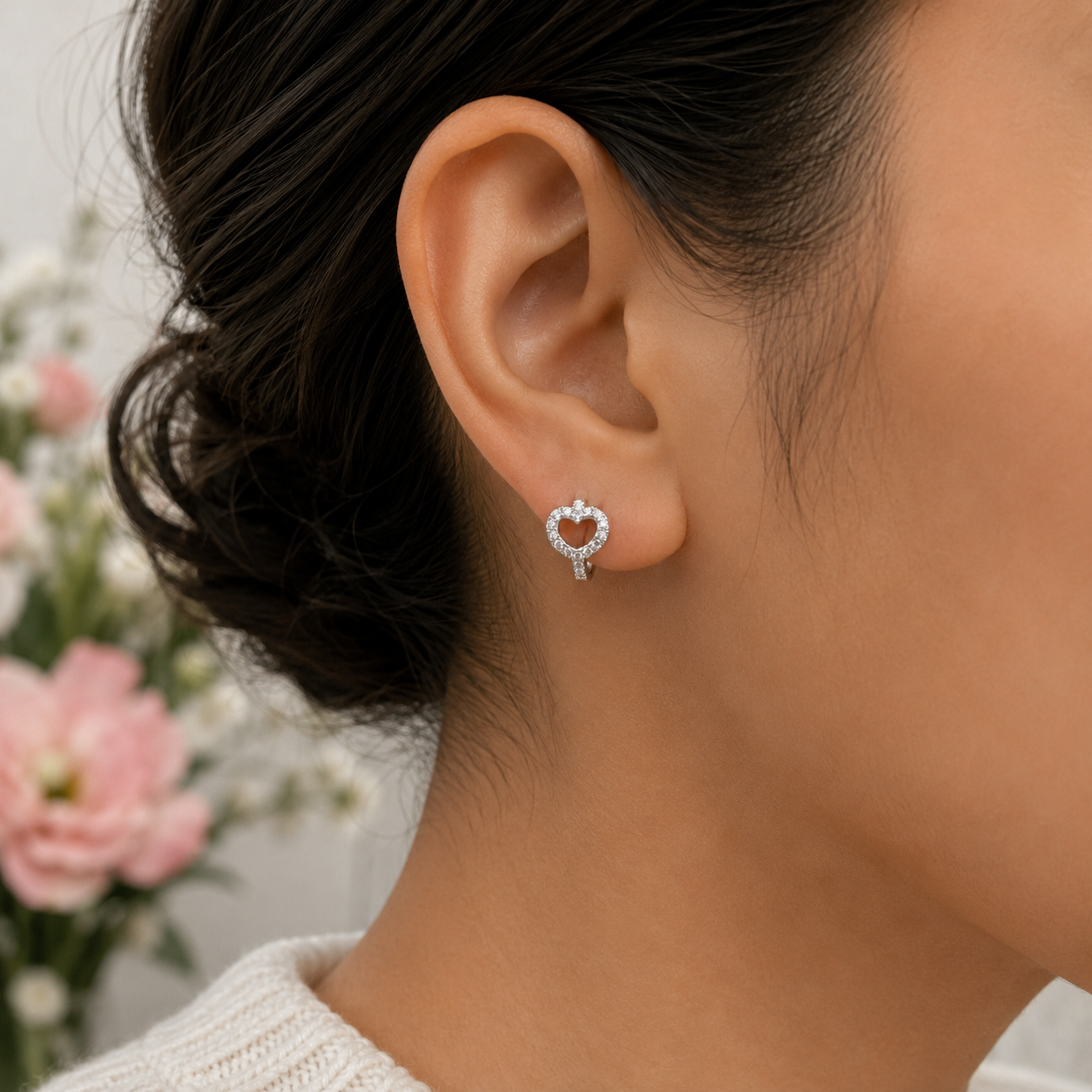 Hugguies Corazon Zirconia Plata Ley 925