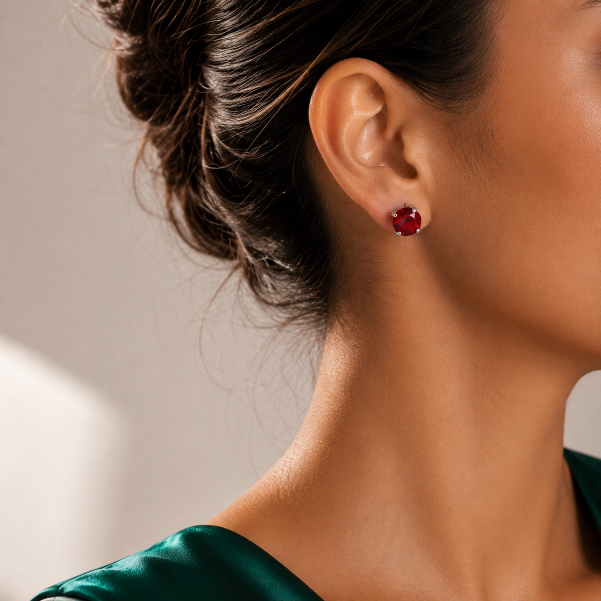 Broquel Rojo Grande Plata Ley 925