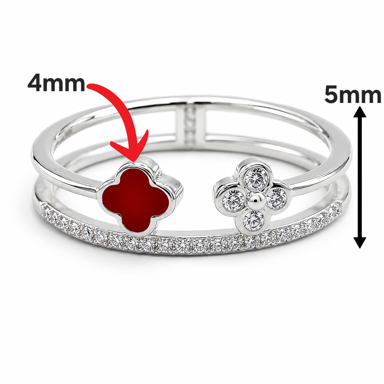 Anillo Van Rojo Zirconia Plata Ley 925