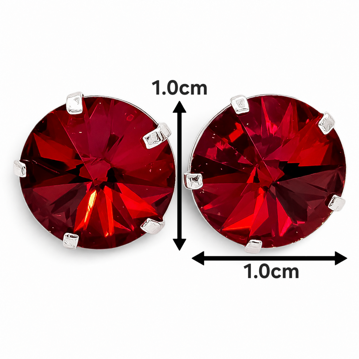 Broquel Rojo Grande Plata Ley 925