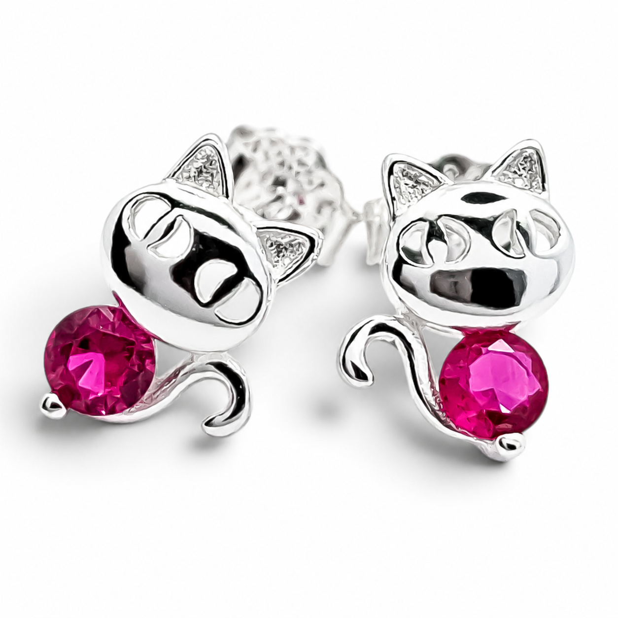 Arete Gato Rojo