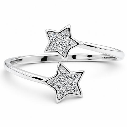 Anillo Estrellas Plata Ley 925