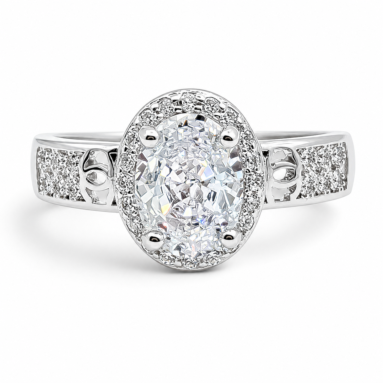 Anillo Blanco Zirconia Plata Ley 925
