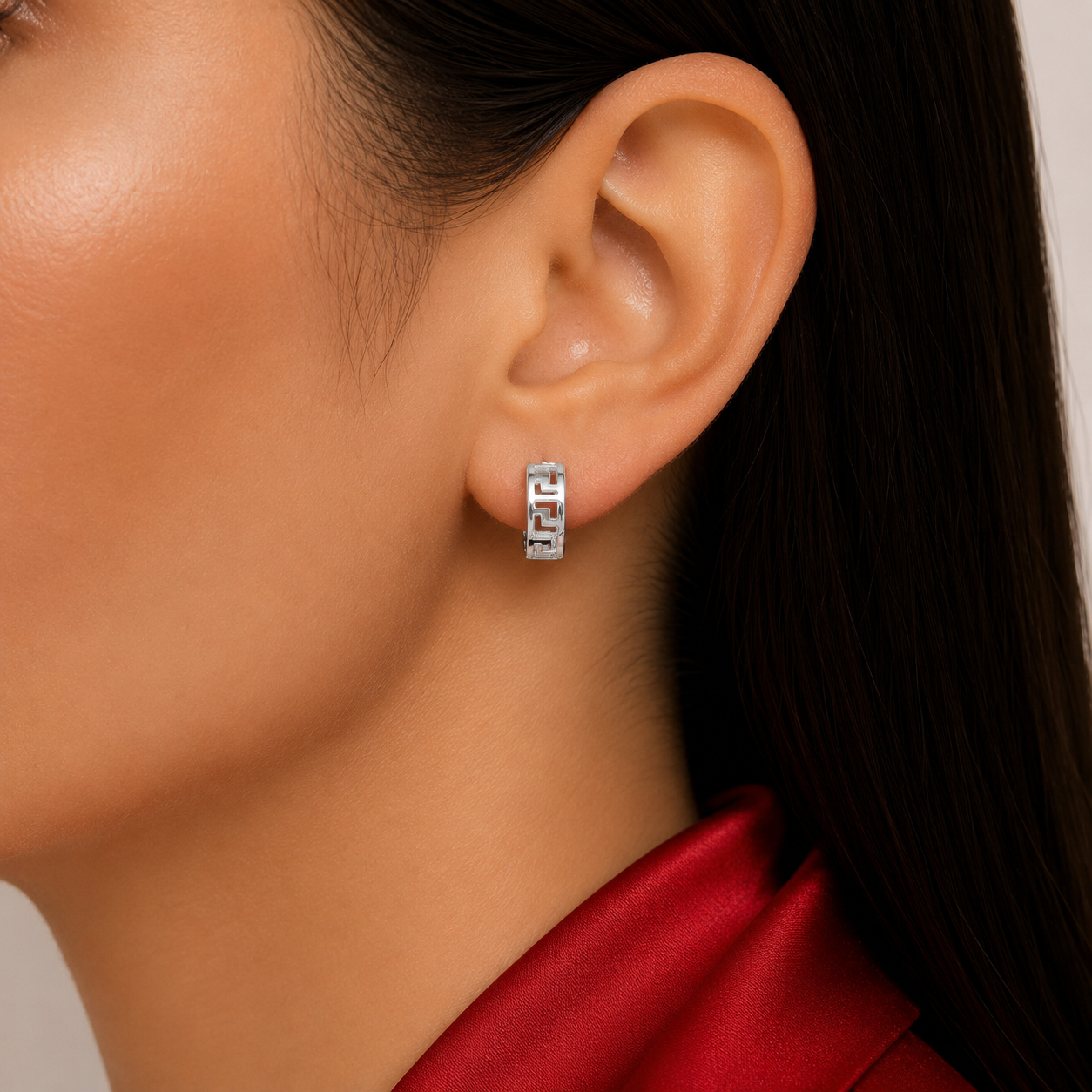 Hugguies Greca Rosa Plata Ley 925