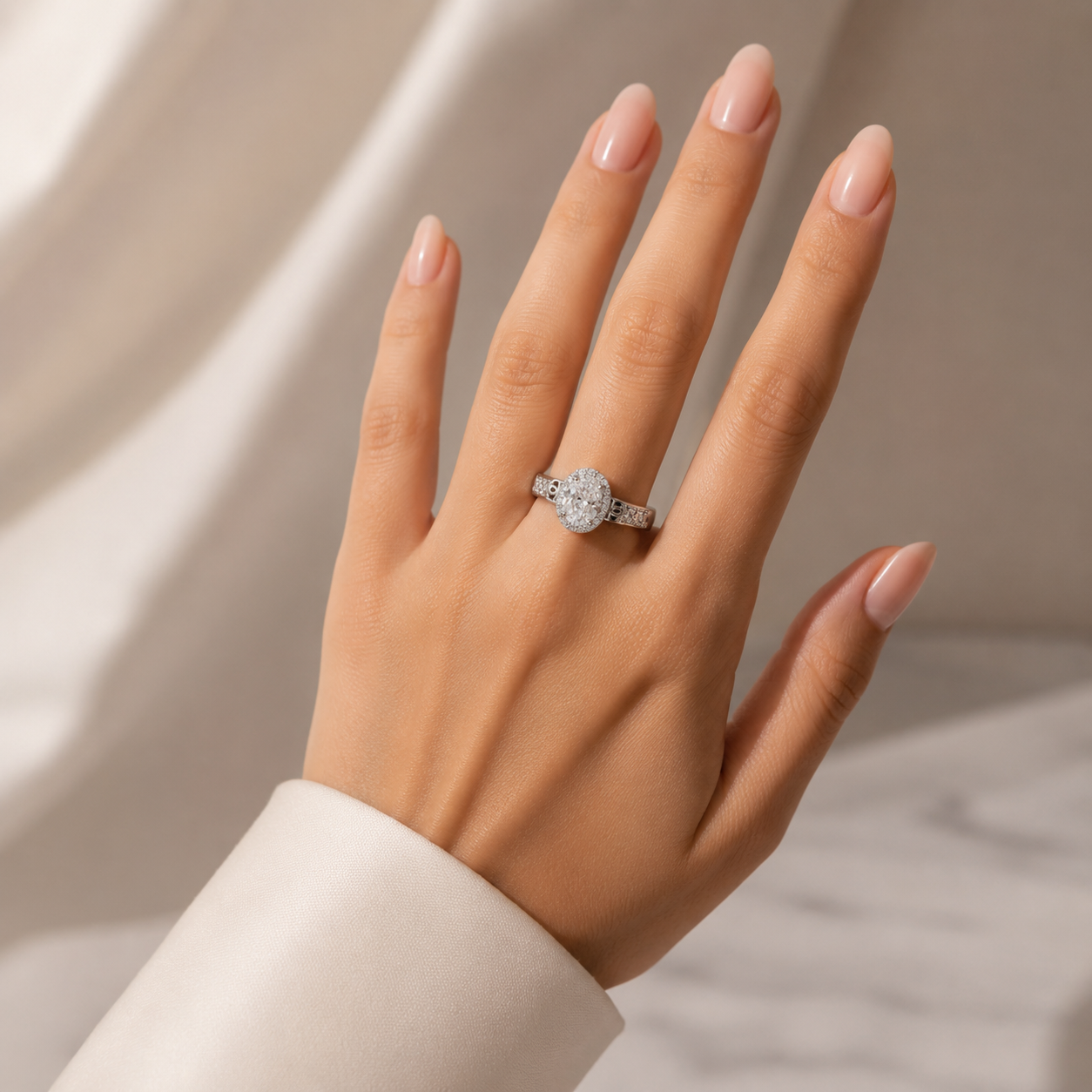 Anillo Blanco Zirconia Plata Ley 925