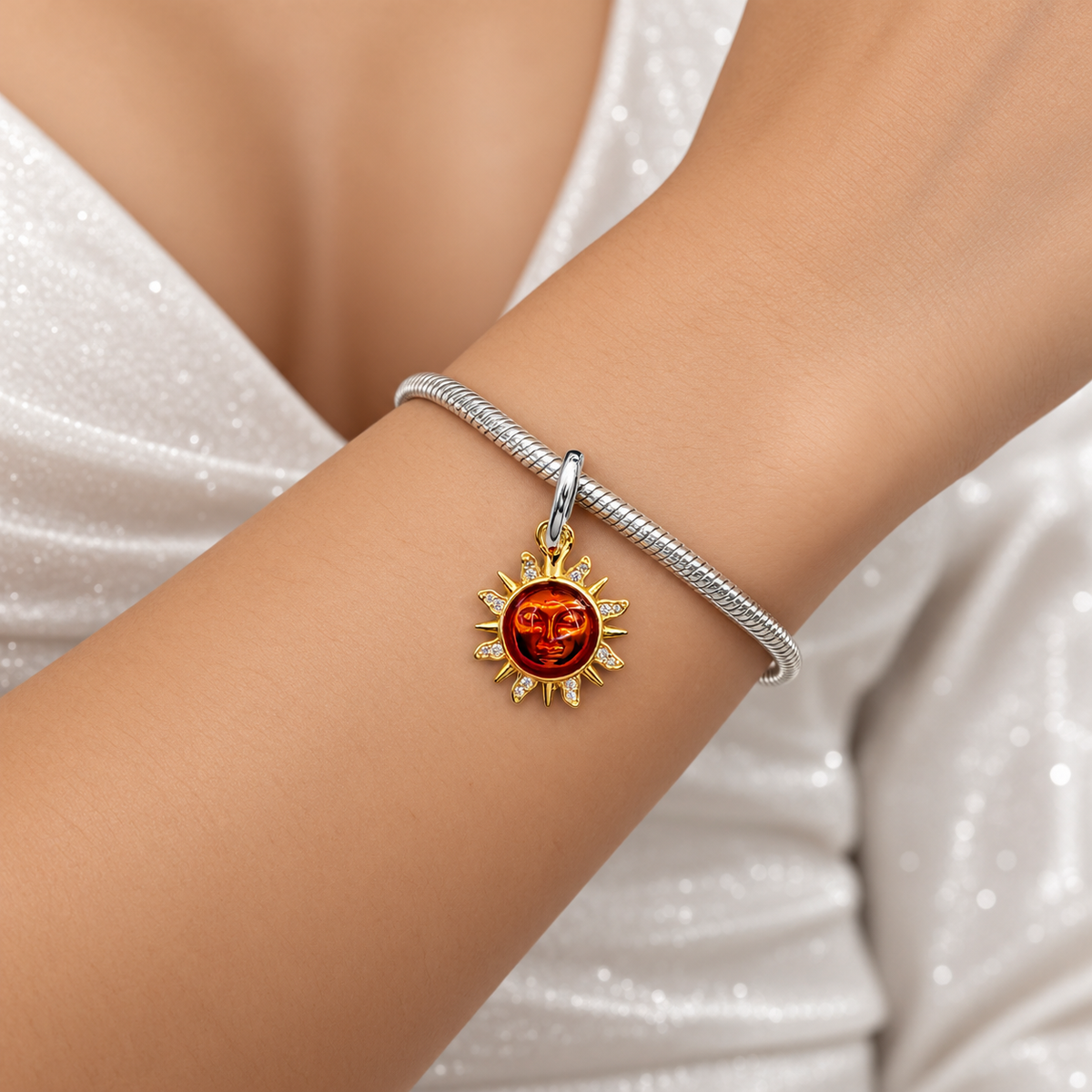 Charm Sol Plata Ley 925