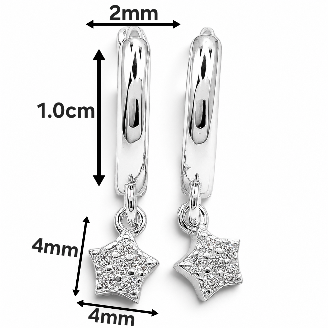 Hugguies Estrellita Plata Ley 925