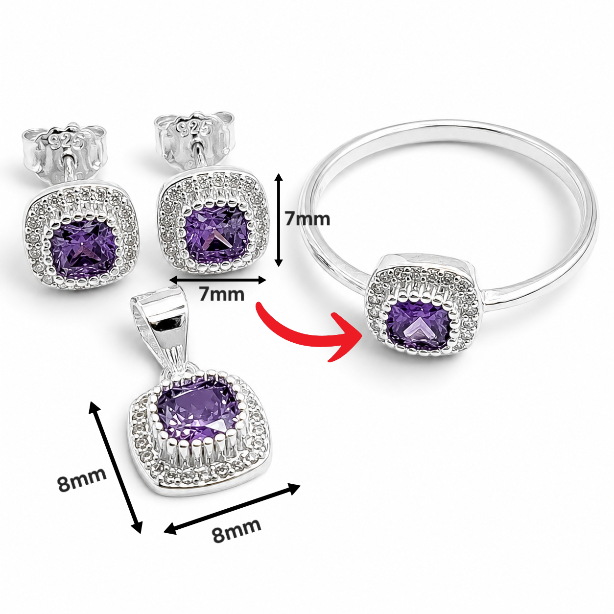 Set Cuadro Morado
