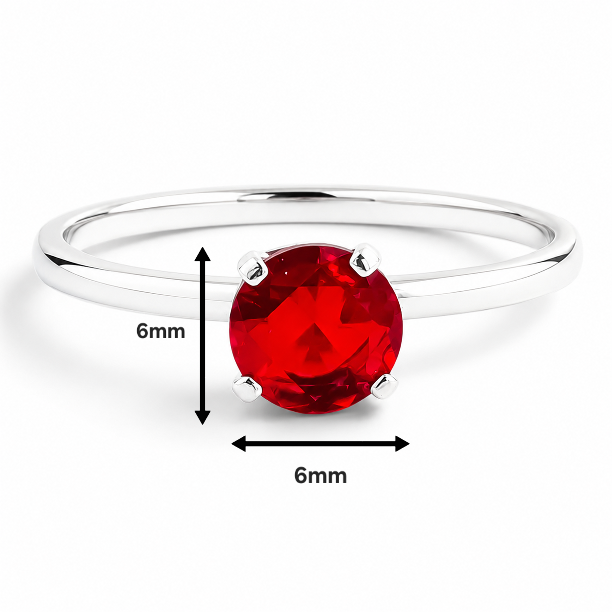 Anillo Rojo Solitario