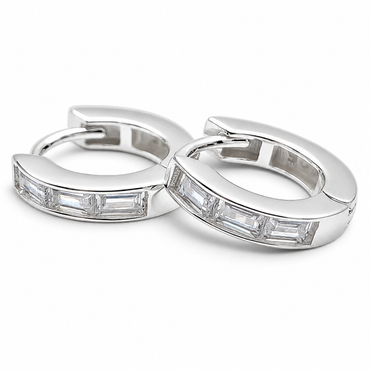 Hugguies Zirconia Chica Plata Ley 925