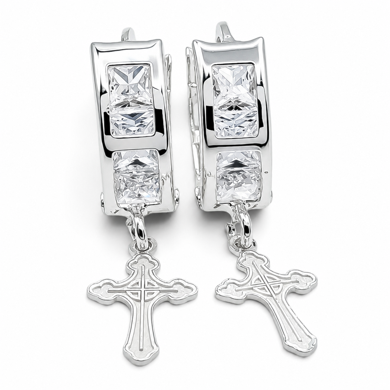Hugguies Zirconia Cruz 2 Plata Ley 925