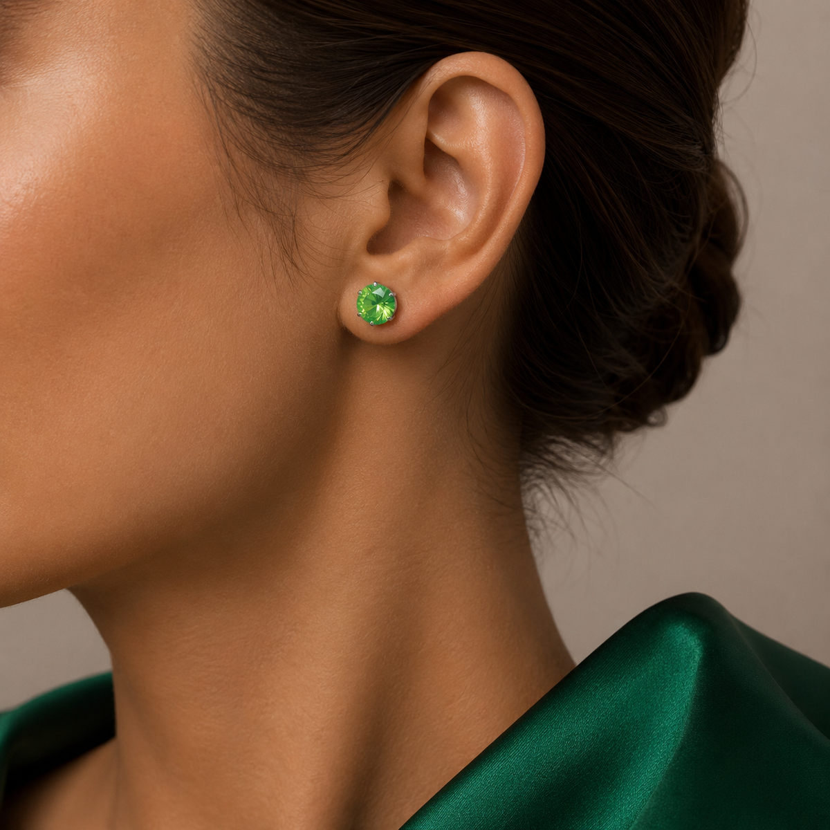 Broquel Verde Grande Plata Ley 925