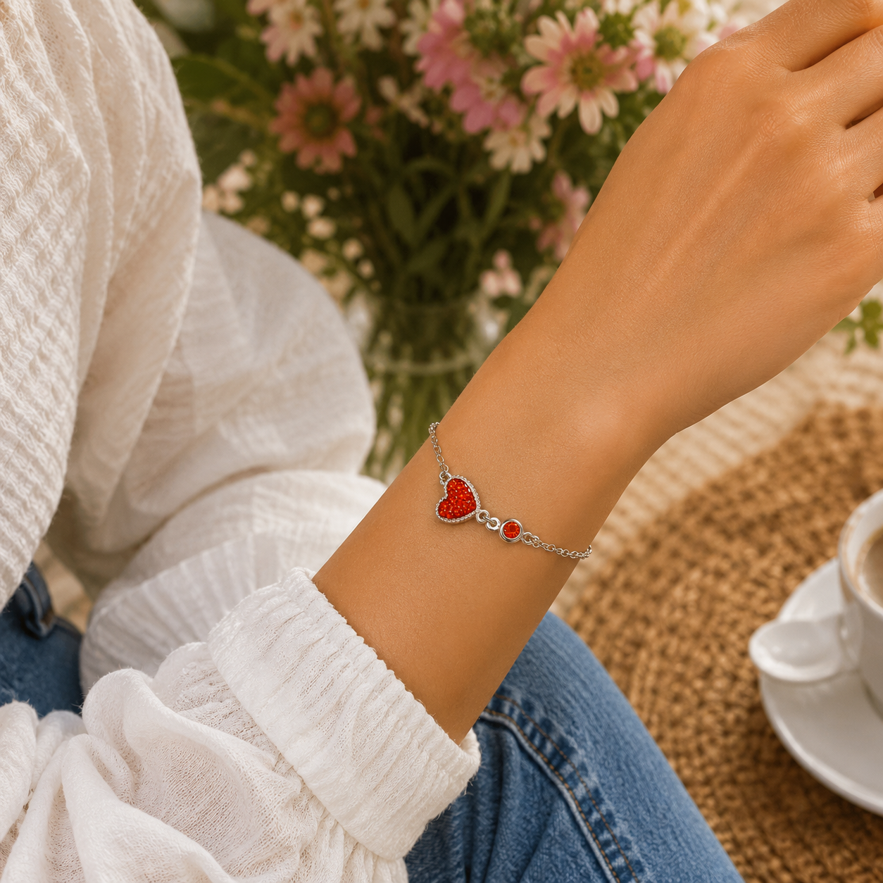 Pulsera Corazon Rojo