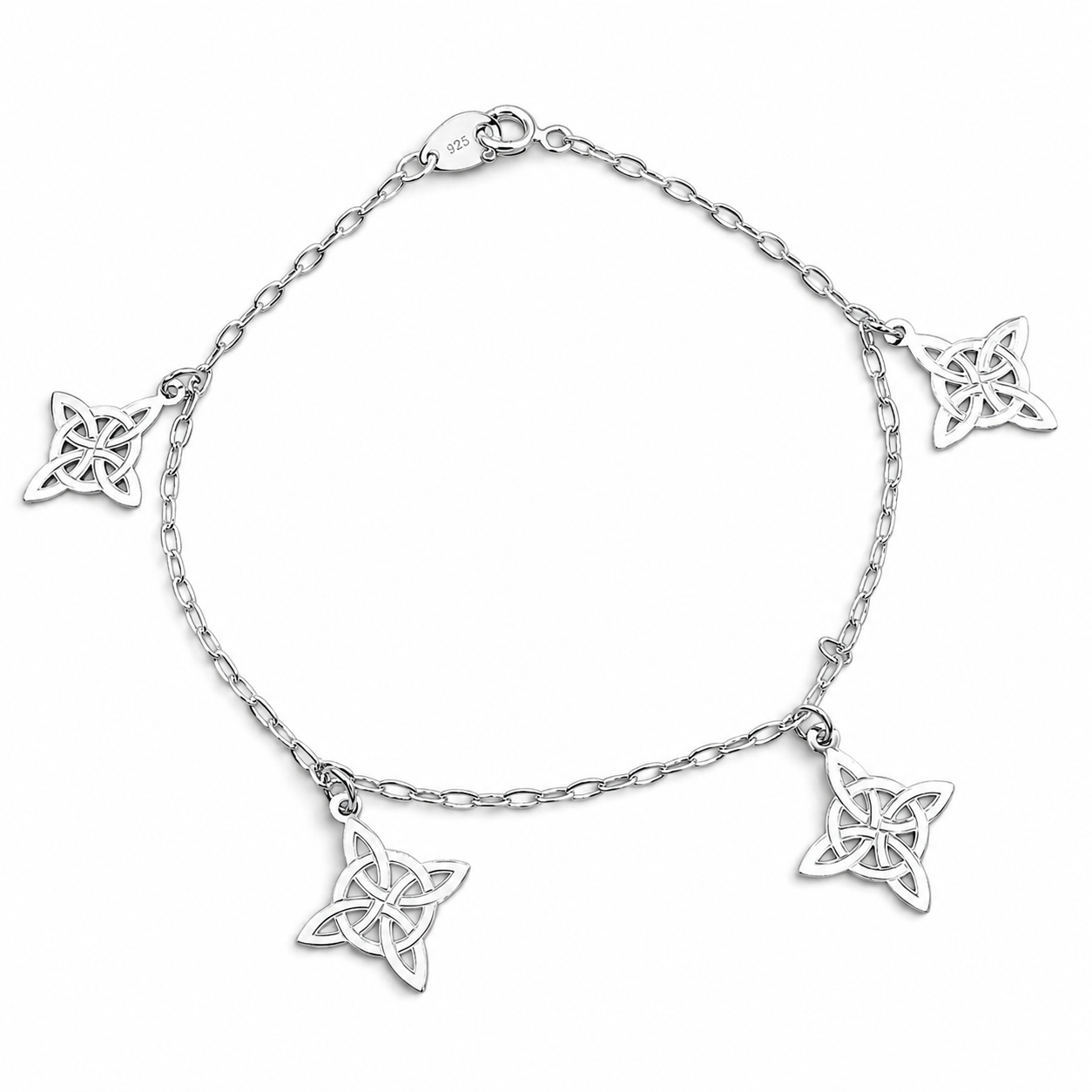 Pulsera Nudo de Bruja Plata Ley 925