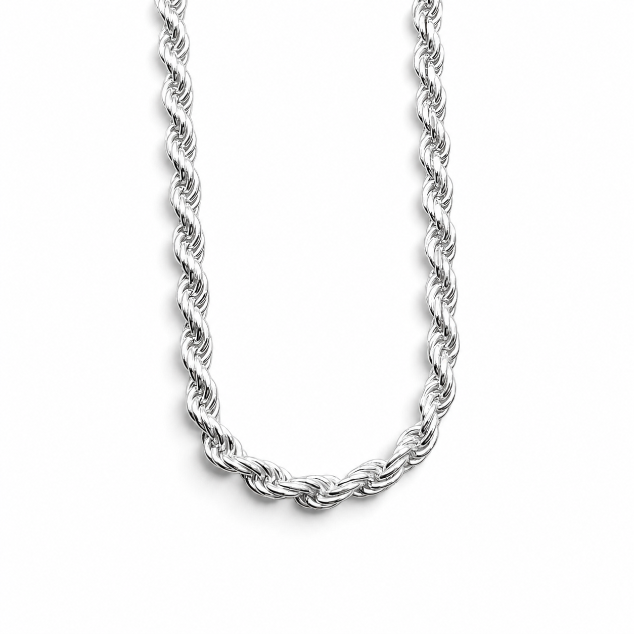 Cadena Torzal 3mm Plata Ley 925