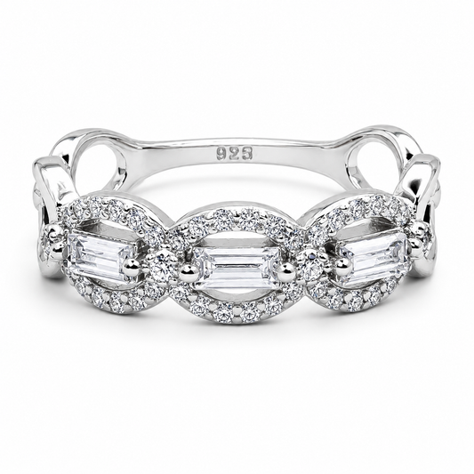 Anillo Zirconia Plata Ley 925