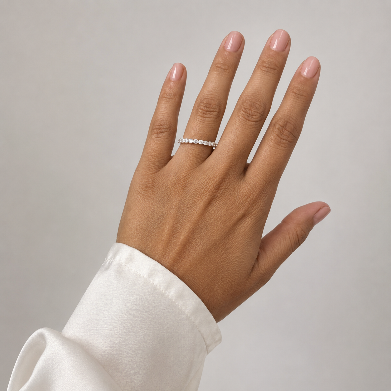 Anillo Zirconia Blanca Plata Ley 925