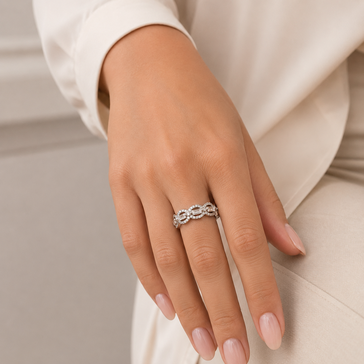 Anillo Zirconia Plata Ley 925