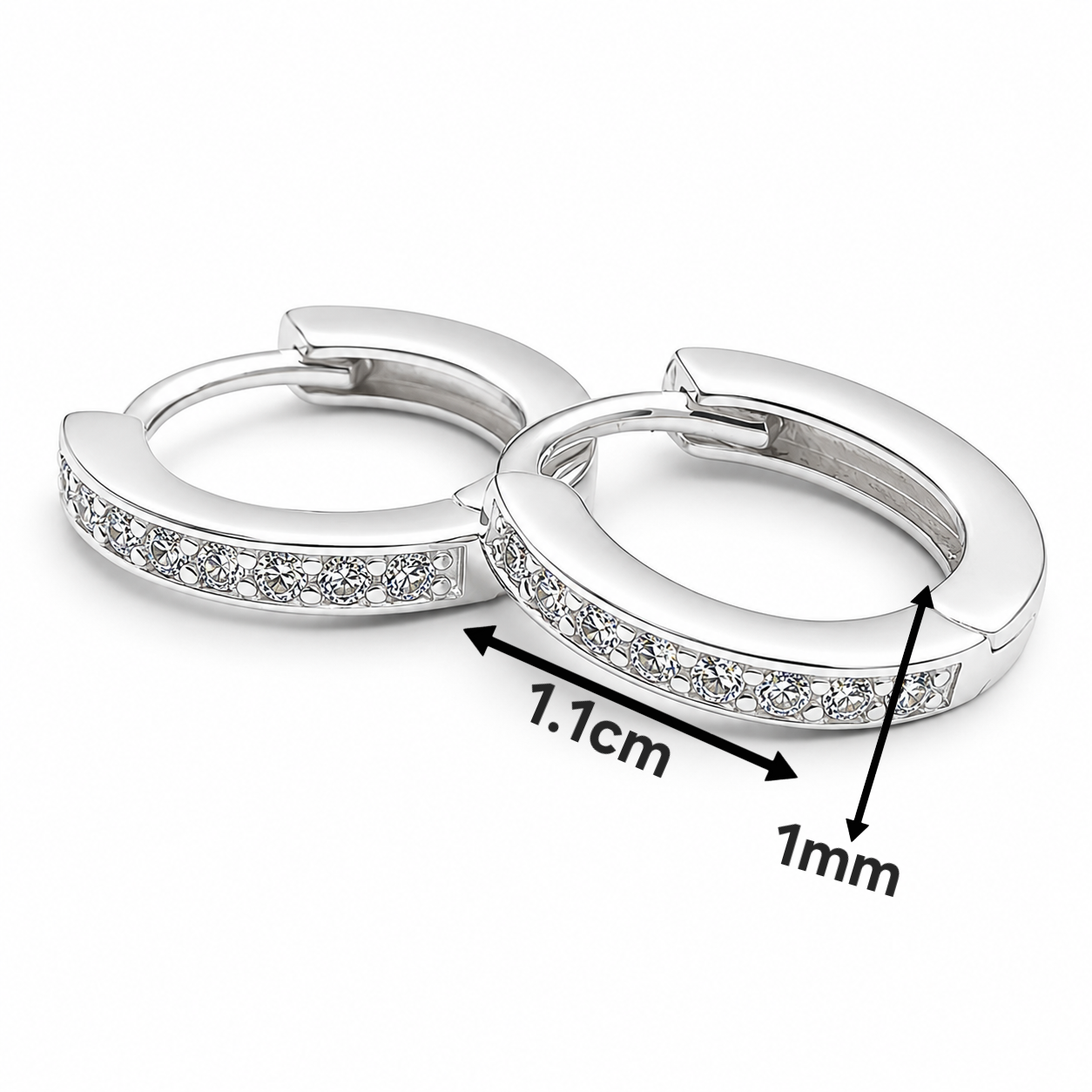 Hugguies Chicas Plata Ley 925