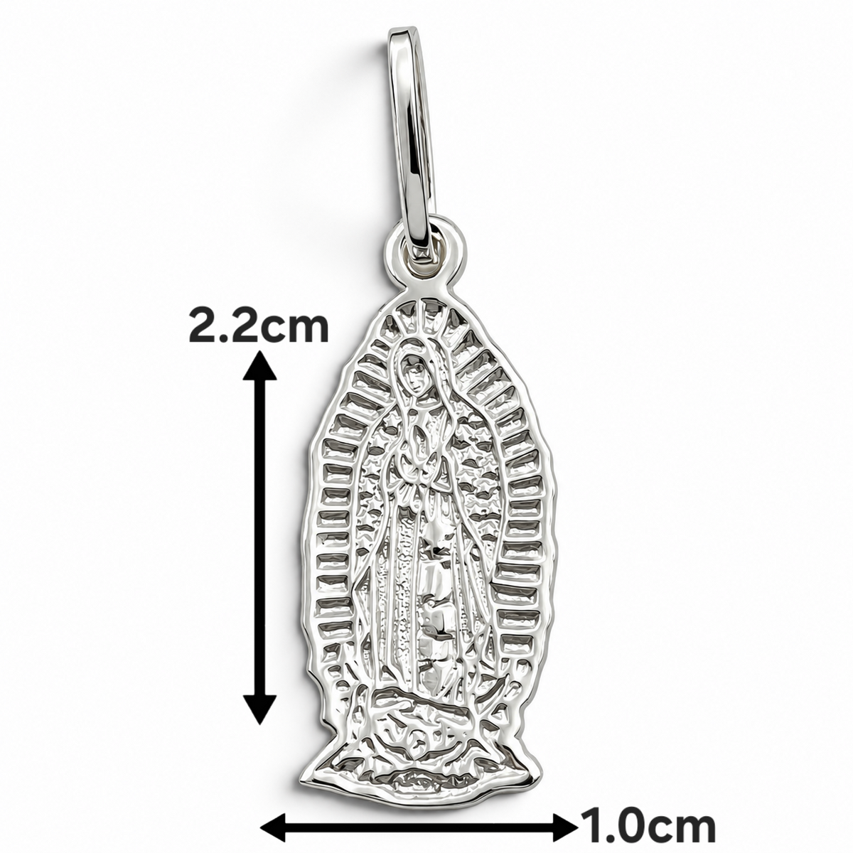 Dije Virgen Silueta Plata Ley 925