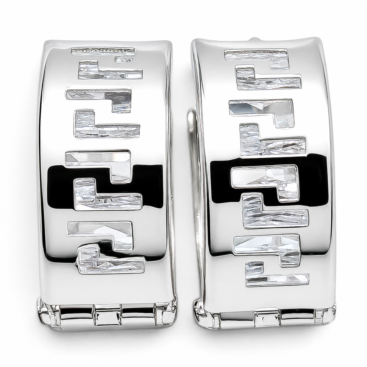 Hugguies Grecas Plata Ley 925
