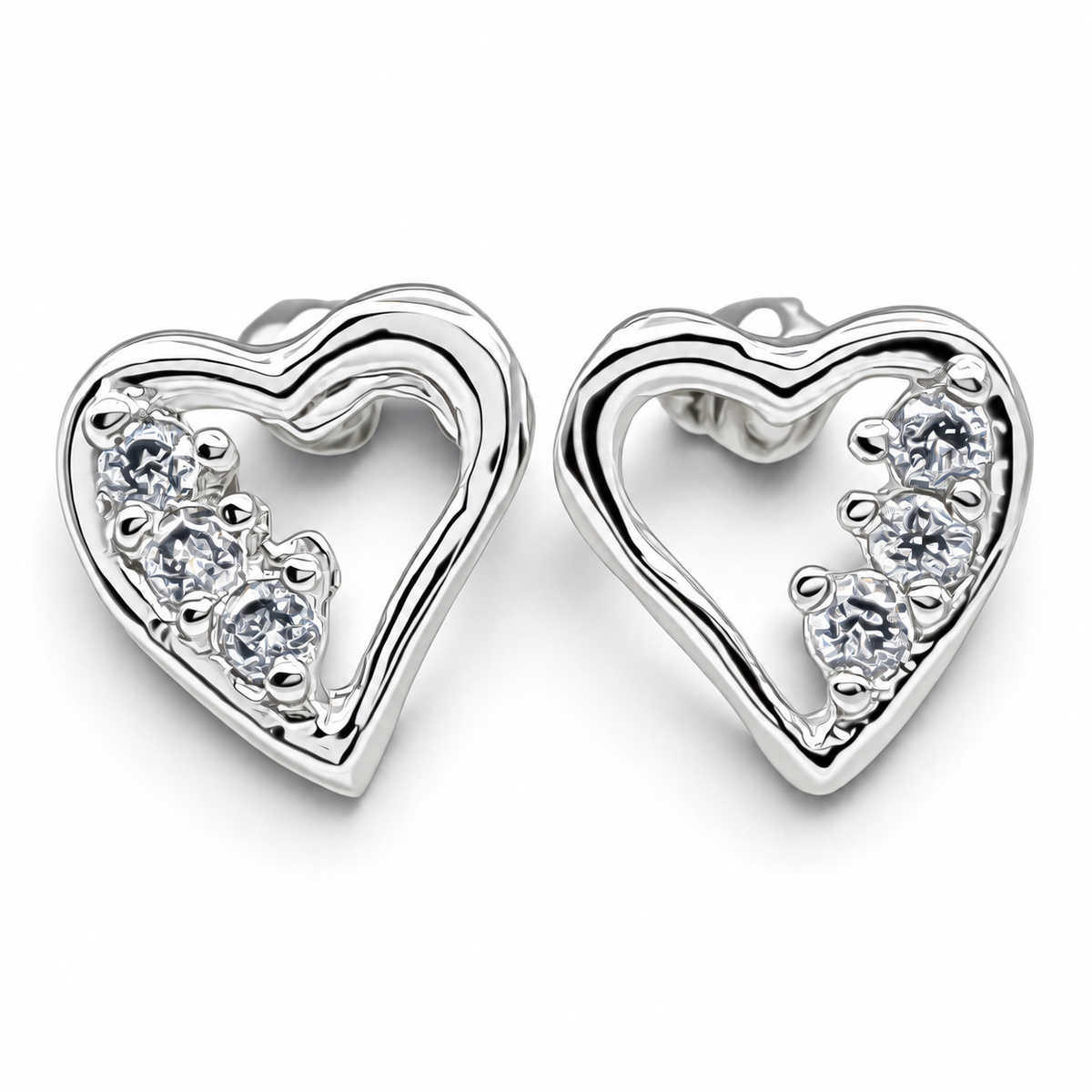 Broquel Corazon Blanco Plata Ley 925