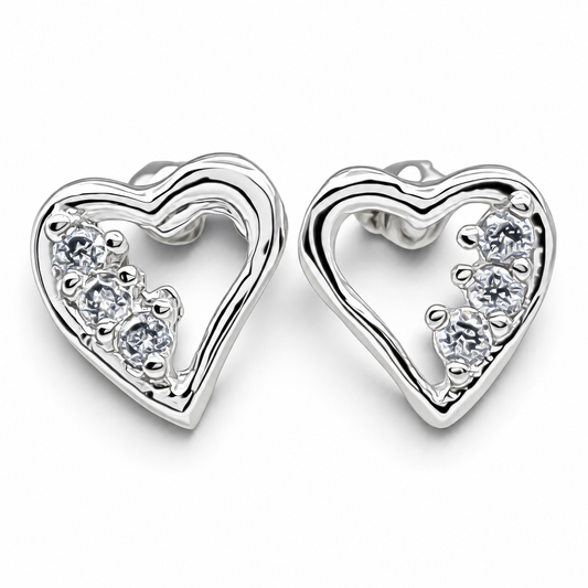 Broquel Corazon Blanco Plata Ley 925