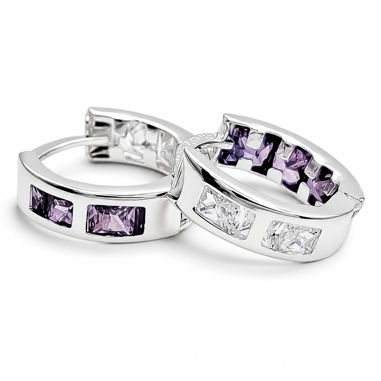 Hugguies Bicolor Plata Ley 925