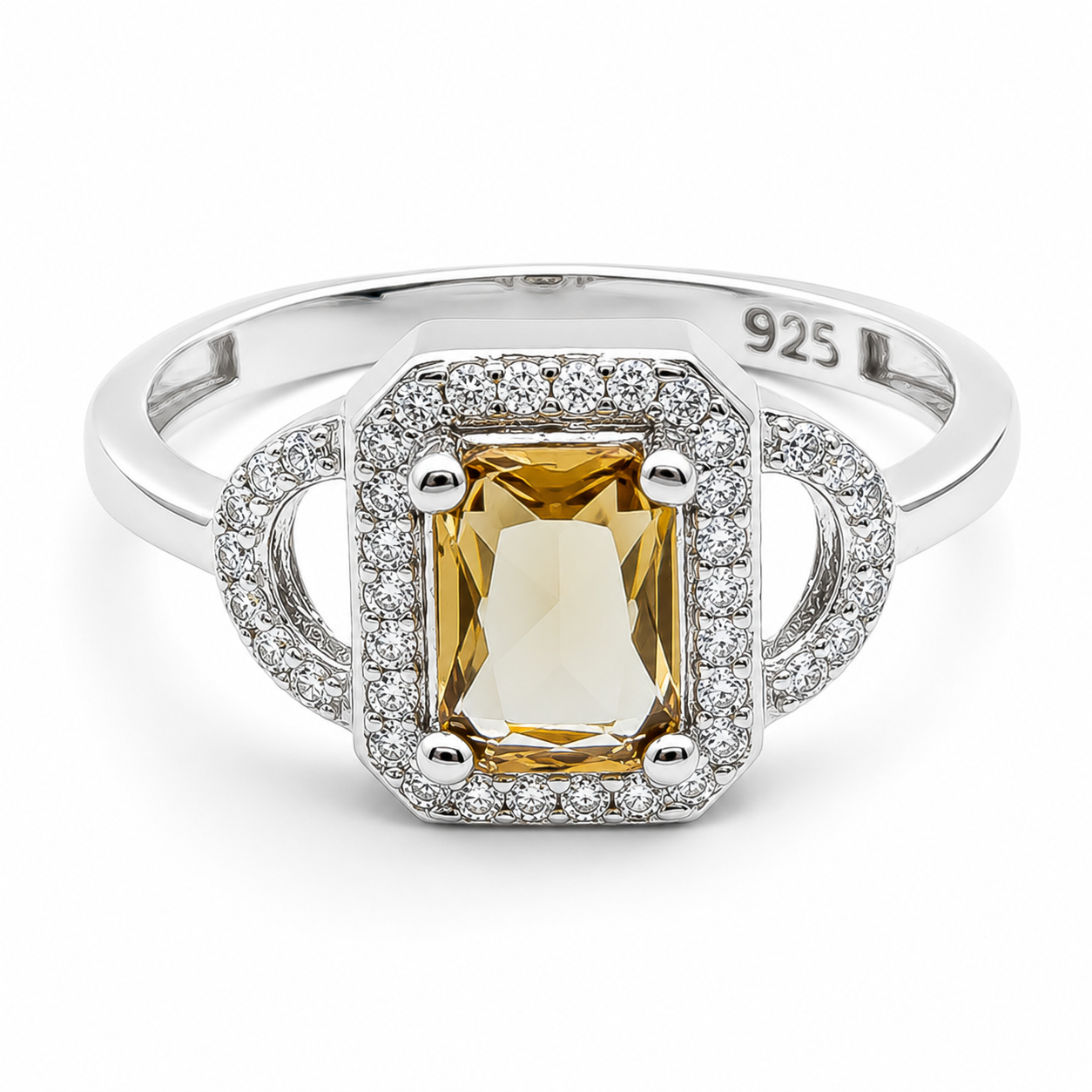 Anillo Zultanita Cuadro Plata Ley 925