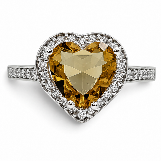 Anillo Corazon Zultanita Plata Ley 925