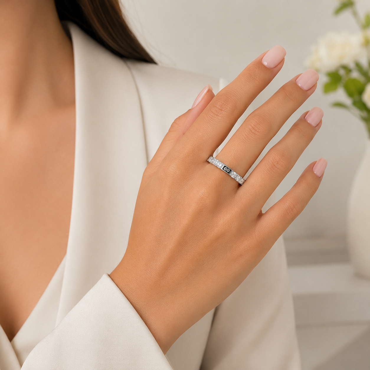 Anillo Mona Zirconia Plata Ley 925
