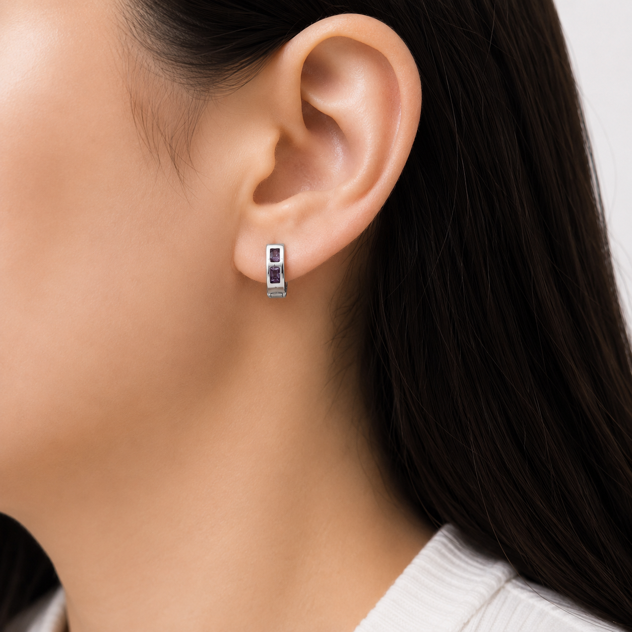 Hugguies Bicolor Plata Ley 925