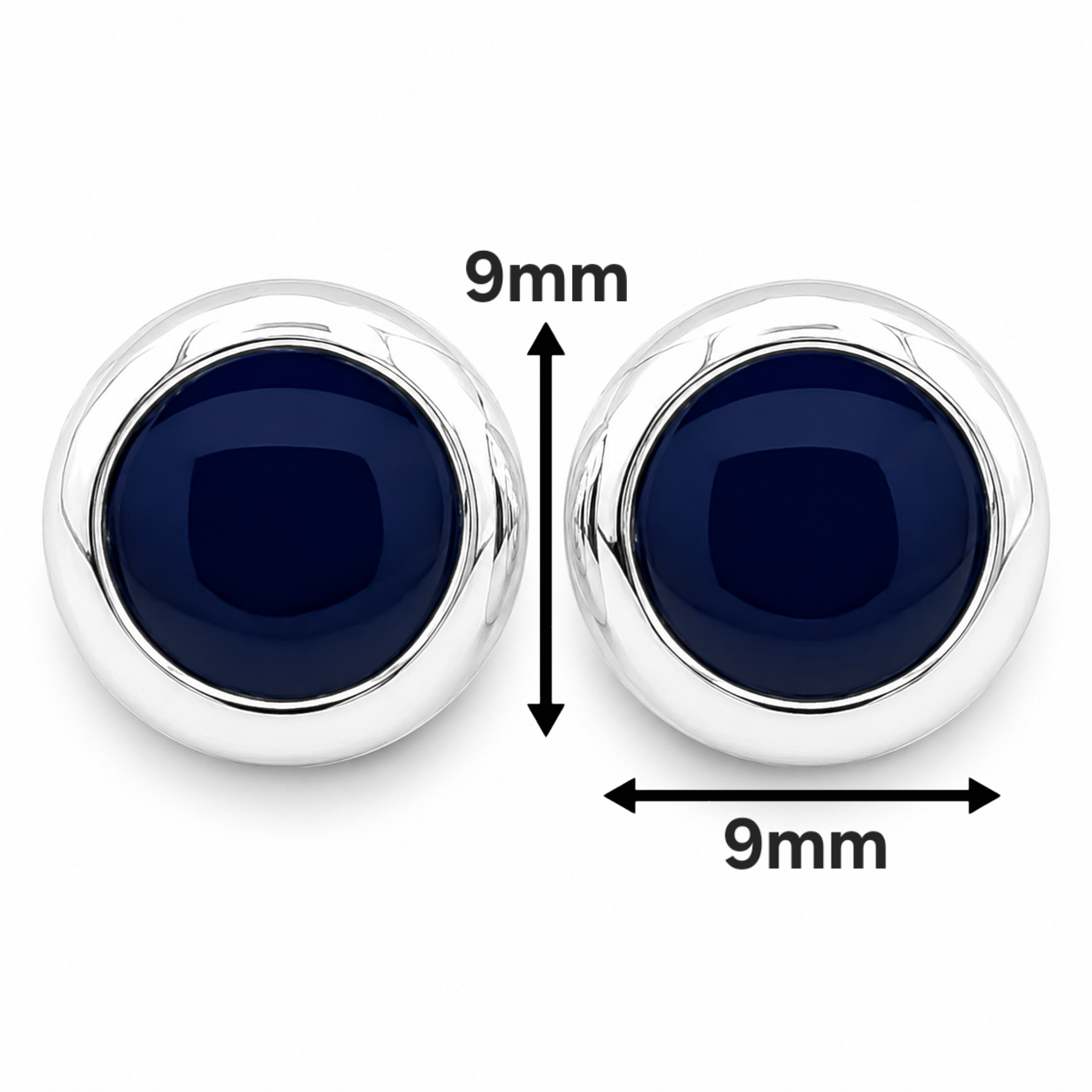 Arete Circulo Azul Plata Ley 925