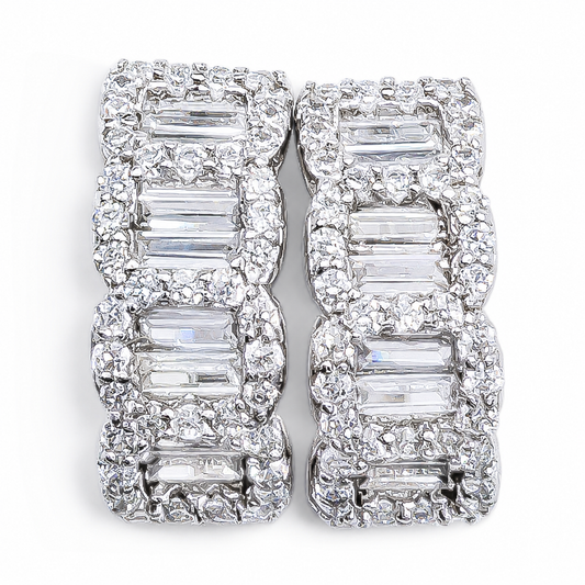 Hugguies Zirconia Plata Ley 925