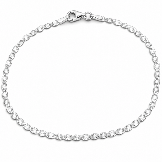 Pulsera Diamantada Plata Ley 925