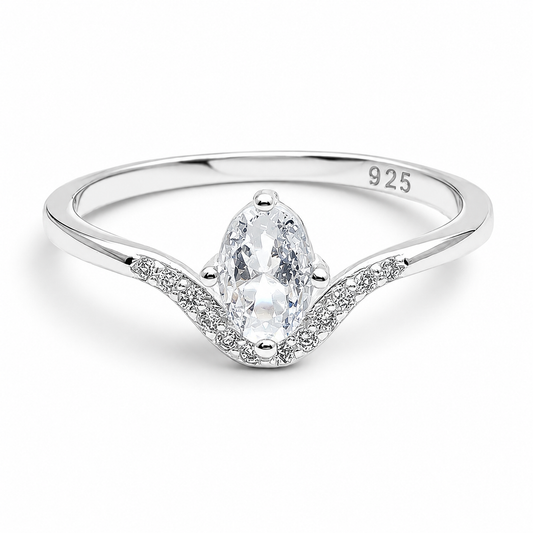 Anillo Zirconia Plata Ley 925