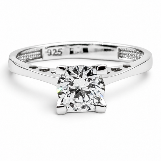 Anillo Zirconia Plata Ley 925