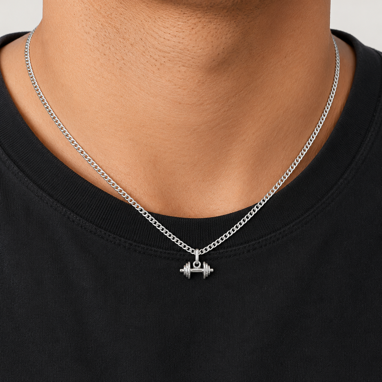 Dije Mancuerna Grande Blanco Plata Ley 925