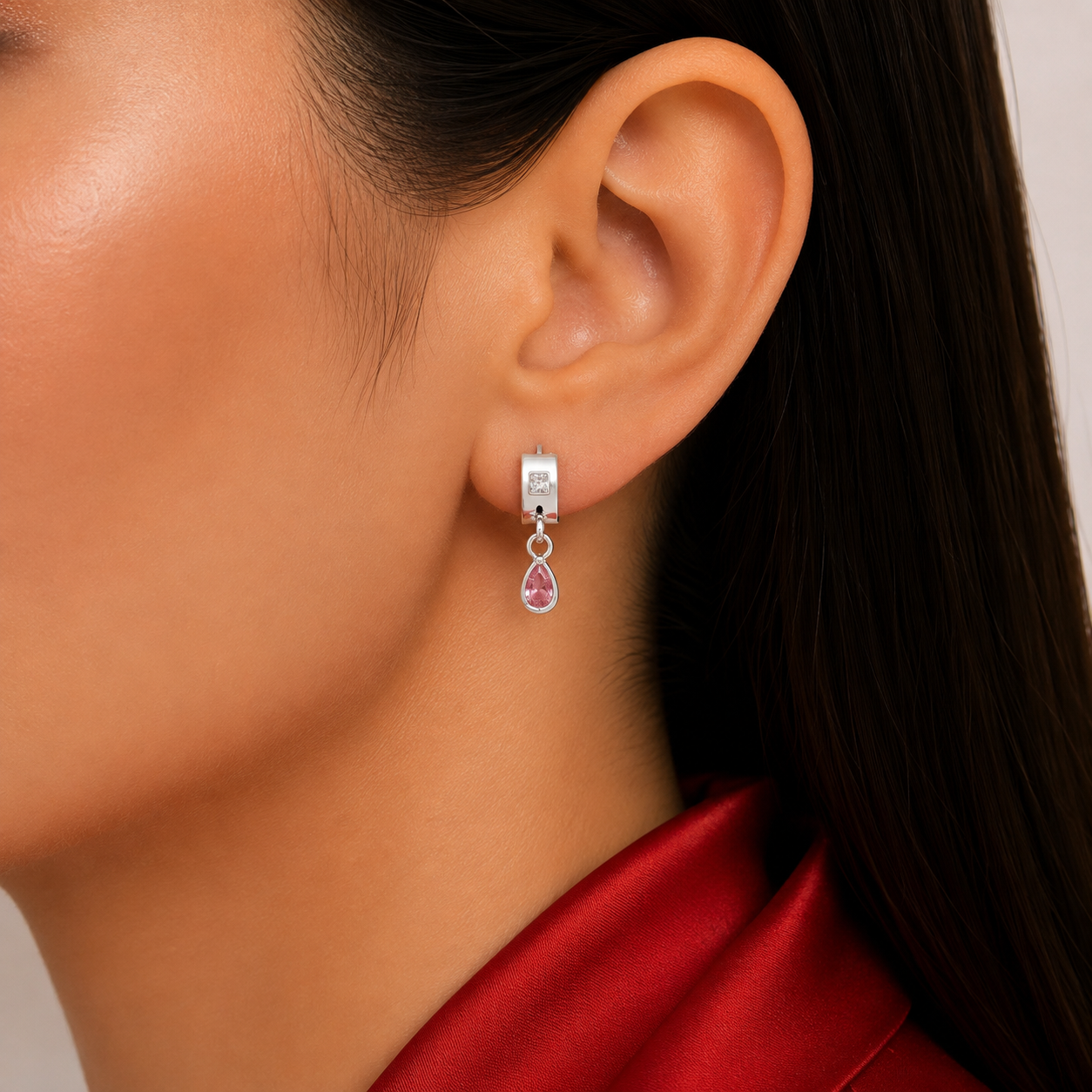 Hugguies Gota Rosa Plata Ley 925