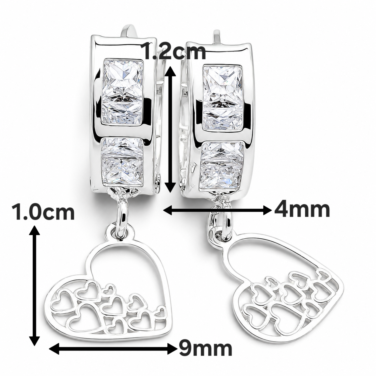 Hugguies Corazon Plata Ley 925