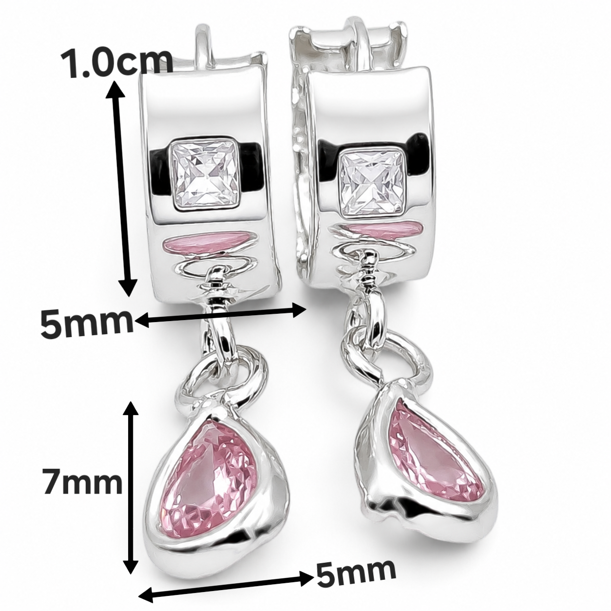 Hugguies Gota Rosa Plata Ley 925